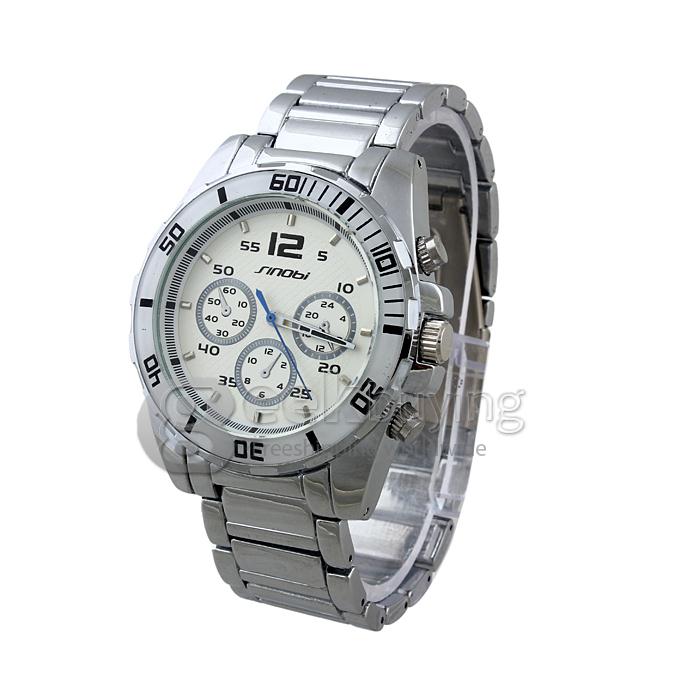 SINOBI 9415 Stainless Steel Fashion & Casual Watches - Silver