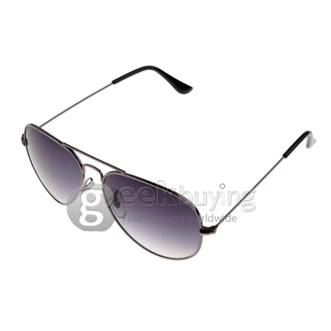 34634 Black Alloy Full Frame Resin Lenses Fashion Sunglasses - Gray
