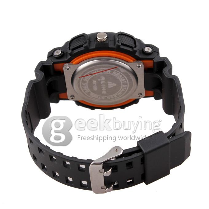 ALIKE AK1055 Plastic 50 Meters Waterproof Sport Utility Watch - Black