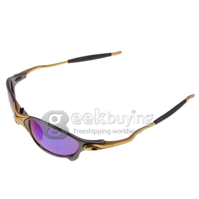04-145 Golden Alloy Full Frame Polarized Lens Sports Sunglasses - Blue REVO
