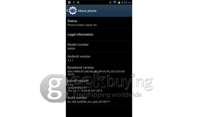Haipai A9500 5.0 inch QHD Screen MTK6589 1.2GHz Quad Core Smarphone 8.0MP Camera Android 4.2 OS 3G/GPS-Black