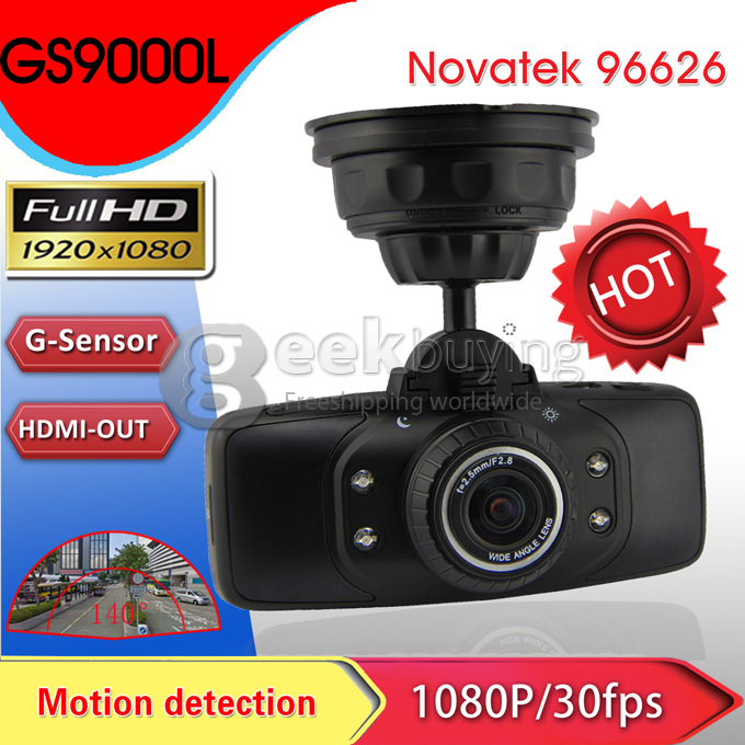 Full HD 1920*1080P 2.7Inch 140 Degree Wide Angle Car DVR Recorder with G-Sensor Motion Detection H.264 HDMI GS9000L