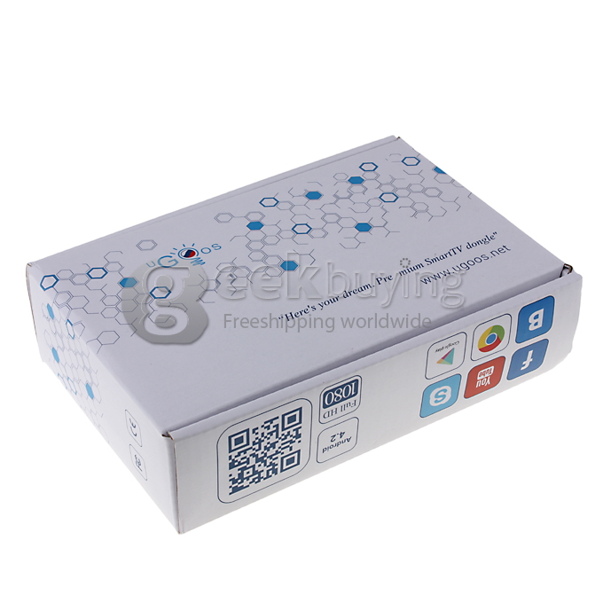 Ugoos UM1 Rockchip RK3066 Dual Core Cortex A9 1.6Ghz Android 4.2.2 OS Mini TV BOX HDMI HDD Player 1G/4G with External Wifi Antenna-White