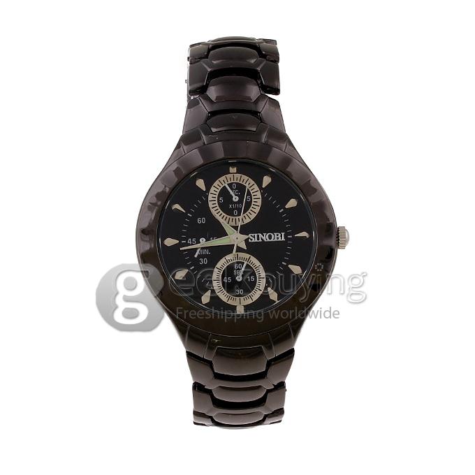 SINOBI 3595 Stainless Steel Men's Fashion & Casual Watches-Black