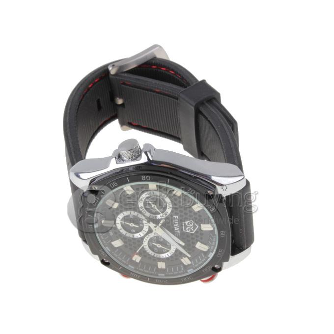 FUYATE Rubber Sport Style Automatic Mechanical Watch with Date Calendar for Male