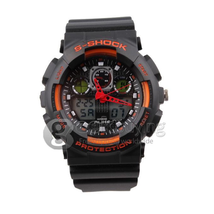 ALIKE AK1055 Plastic 50 Meters Waterproof Sport Utility Watch - Black