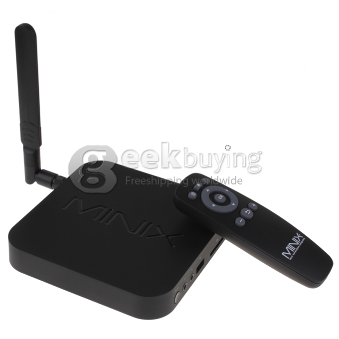 MINIX NEO X7 Quad Core Mini TV BOX Android Jelly Bean 4.2.2 OS Rockchip RK3188 Cortex A9 1.6GHz HDMI HDD Player 2G/16G Bluetooth V4.0 External WiFi Antenna Black