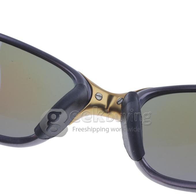 04-145 Golden Alloy Full Frame Polarized Lens Sports Sunglasses - Blue REVO