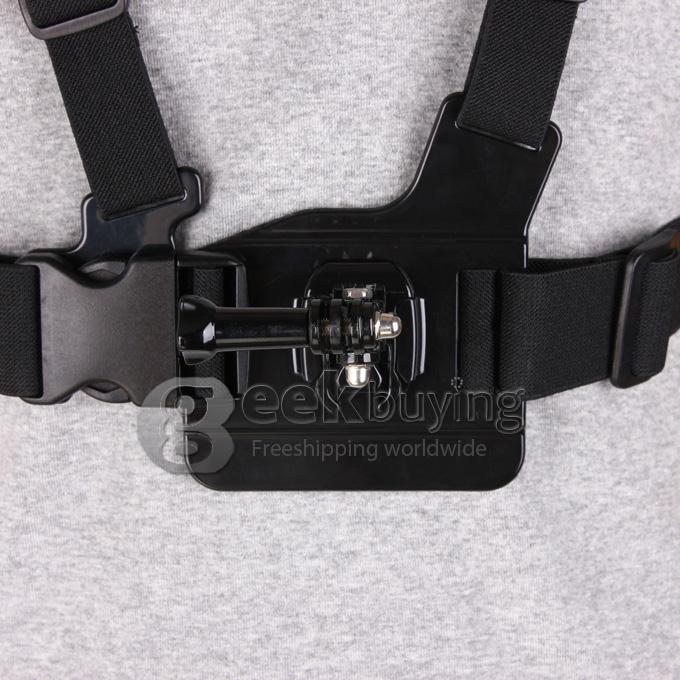 3-Way Adjustment Base + Elastic Chest Body Strap Mount Belt for GoPro Hero 4 3 2 1 SJ Cams