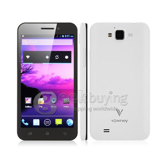 Vowney V5 5.0inch IPS HD Screen MTK6589 Quad Core Smartphone 1GB RAM+4GB ROM 8.0MP Camera Android 4.2 with 3G/GPS- White