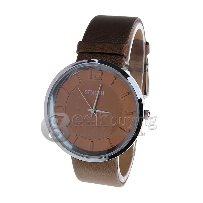 SINOBI 9392 Stainless Steel Water Resistance Fashion & Casual Watches - Brown