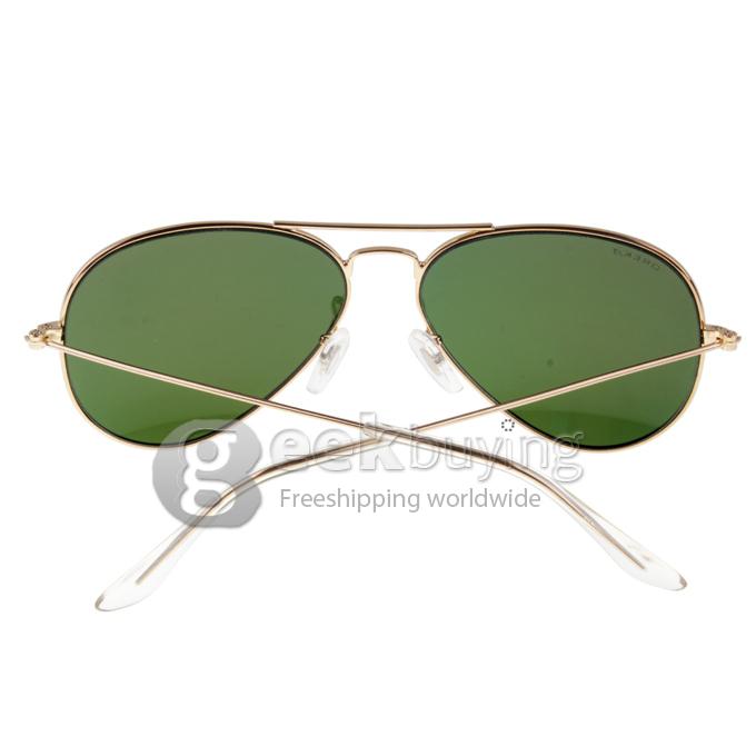 OREKA 3025 Golden Alloy Full Frame G15 Glass Lens Fashion Sunglasses - Blue