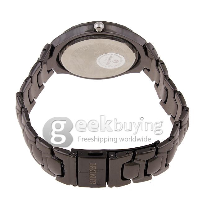 SINOBI 3595 Stainless Steel Men's Fashion & Casual Watches-Black