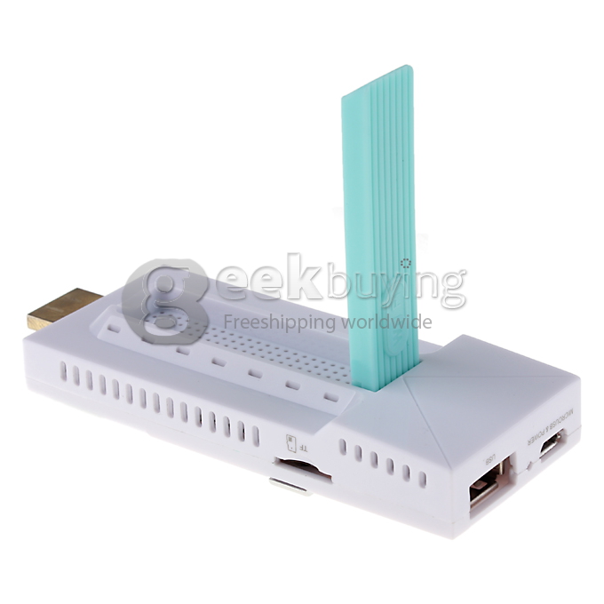 Ugoos UM1 Rockchip RK3066 Dual Core Cortex A9 1.6Ghz Android 4.2.2 OS Mini TV BOX HDMI HDD Player 1G/4G with External Wifi Antenna-White