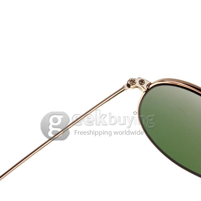 OREKA 3025 Golden Alloy Full Frame G15 Glass Lens Fashion Sunglasses - Blue