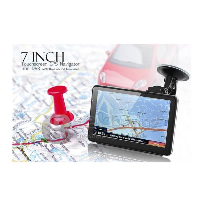 7 Inch TFT- LCD Touchscreen HD 800A-480 Windows 6.0 Car DVR GPS Navigator with 4GB Bluetooth FM - Europe Map