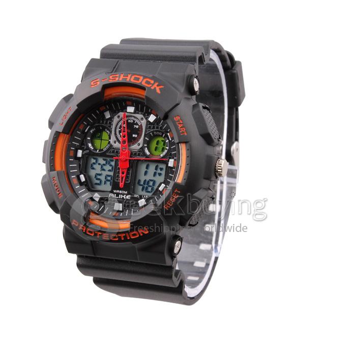 ALIKE AK1055 Plastic 50 Meters Waterproof Sport Utility Watch - Black