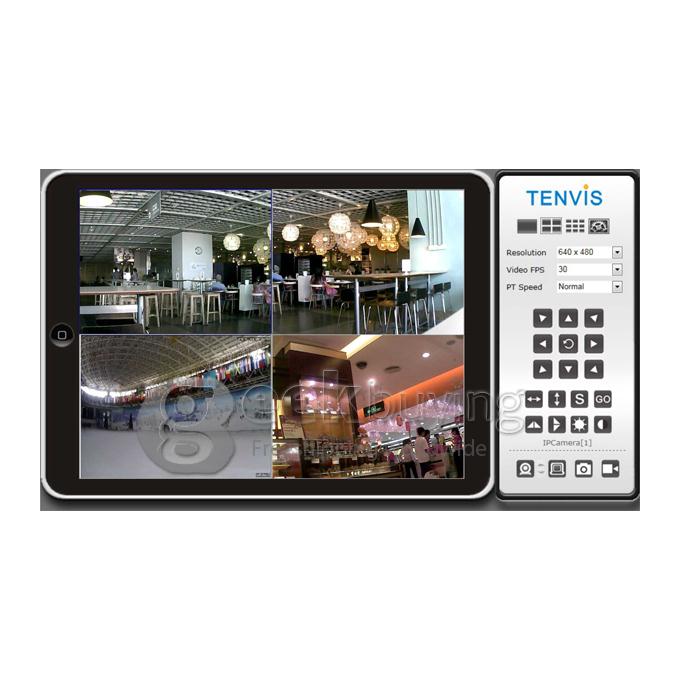 Tenvis JPT3815W Wireless IP Camera with 300K Pixels 10 IR LEDs Two-Way Audio Night Vision Motion Detection - Black