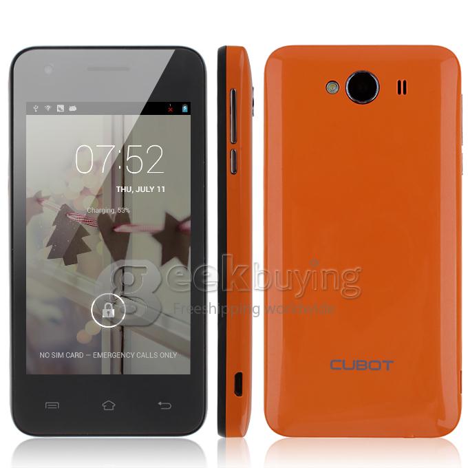 CUBOT GT72 4.0 Inch TFT Screen MTK6572 Dual Core 1.2GHz Smartphone 256MB/512MB 2.0MP Camera Android 4.2 OS with GPS - Orange