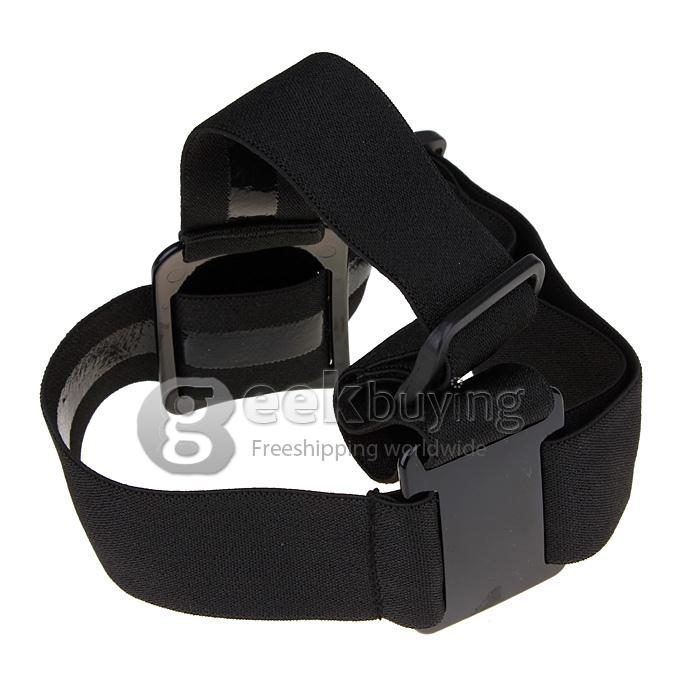Simple Helmet Head Strap Belt Mount Camera Fixed Headband Adjustable Anti-Skid for Gopro Hero 2 3 3+ - Black