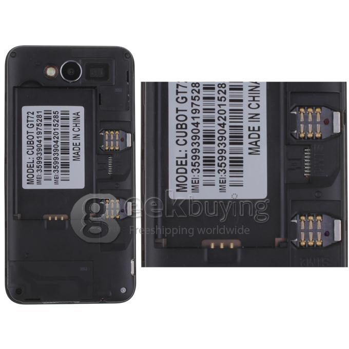 CUBOT GT72 4.0 Inch TFT Screen MTK6572 Dual Core 1.2GHz Smartphone 256MB/512MB 2.0MP Camera Android 4.2 OS with GPS - Orange