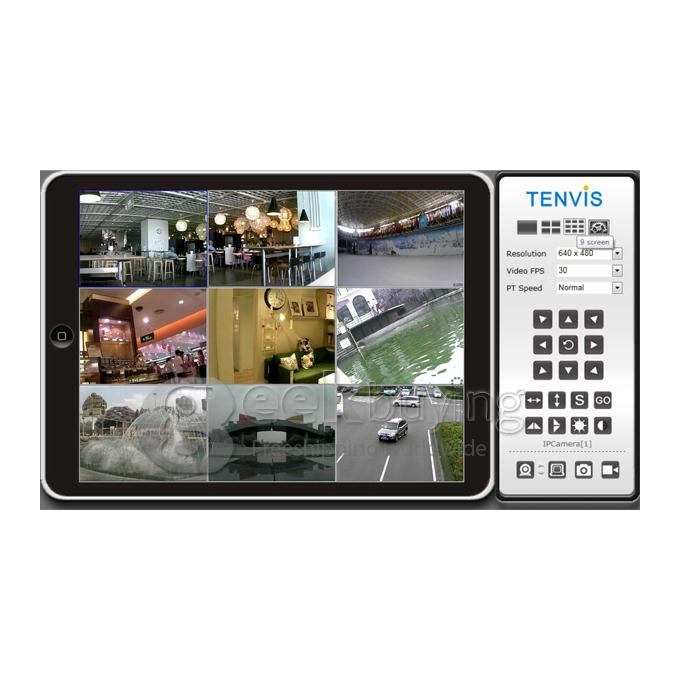 Tenvis JPT3815W Wireless IP Camera with 300K Pixels 10 IR LEDs Two-Way Audio Night Vision Motion Detection - Black