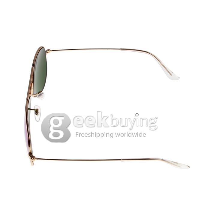 OREKA 3025 Golden Alloy Full Frame G15 Glass Lens Fashion Sunglasses - Blue