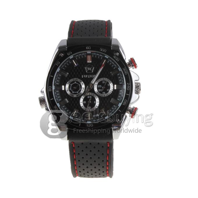 FUYATE Rubber Sport Style Automatic Mechanical Watch with Date Calendar for Male