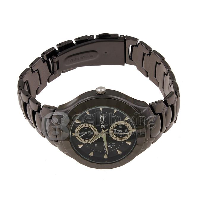SINOBI 3595 Stainless Steel Men's Fashion & Casual Watches-Black