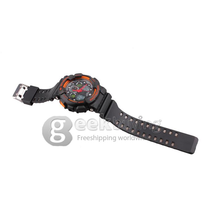 ALIKE AK1055 Plastic 50 Meters Waterproof Sport Utility Watch - Black