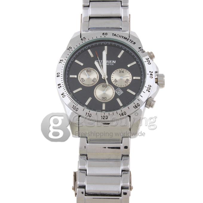 CURREN 8047 Stainless Steel Men's Fashion & Casual Watches - Silver