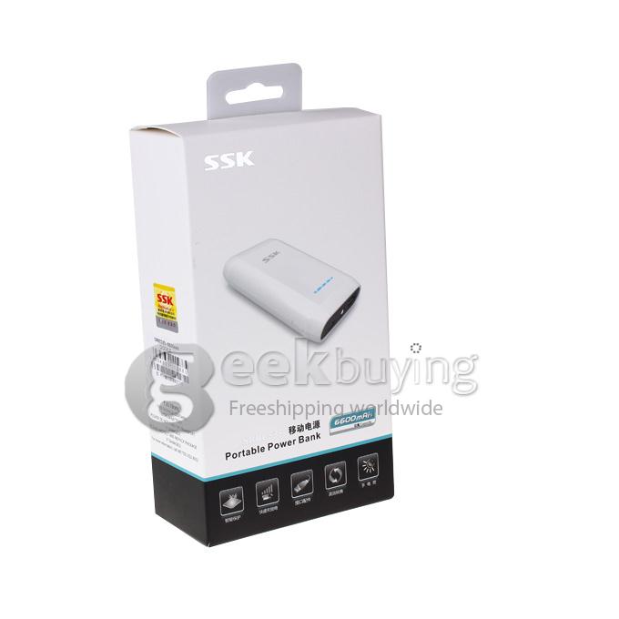 (SSK) SRBC535 6600mAh Universal Power Bank External Power Source for iPhone iPad Cellphone