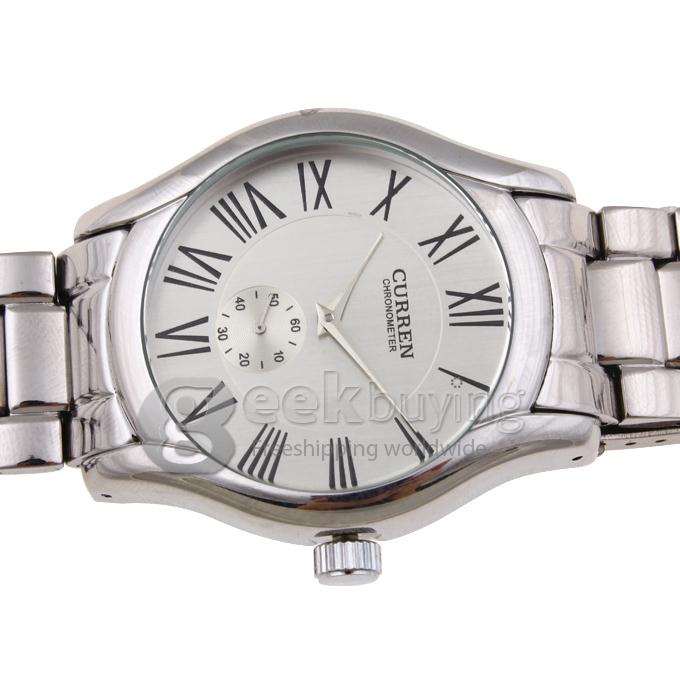 CURREN 8061 Stainless Steel Men's Fashion & Casual Watches - Silver