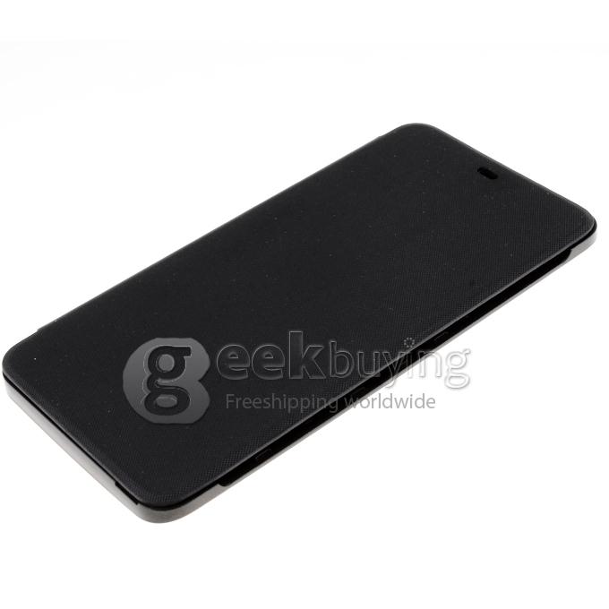Protective PU Leather Hard Case Cover Shell for THL W200 W200S - Black