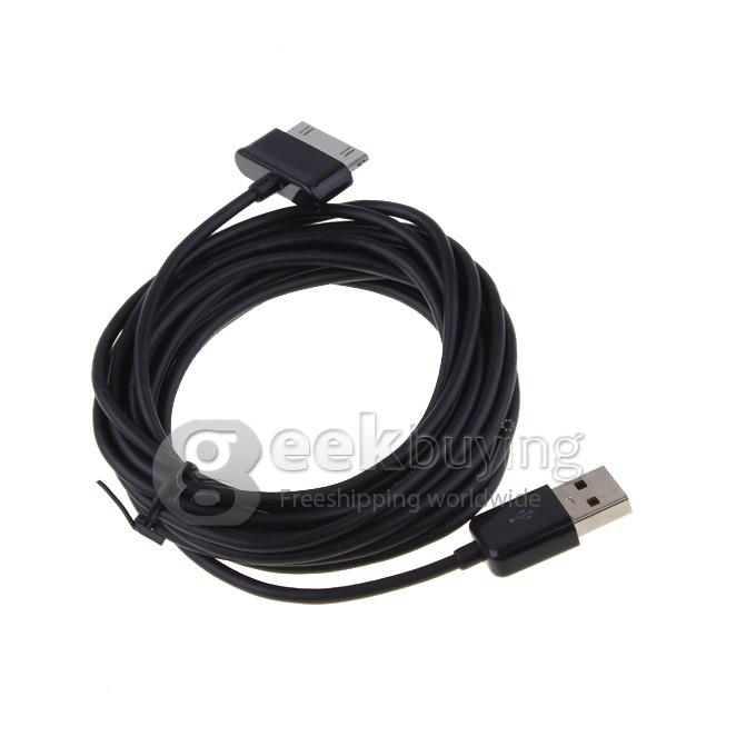 3M Long USB Data Cable for Samsung Galaxy Tab Plus 7/7.7/8.9/10.1/P1000 - Black