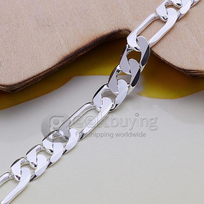 925 Sterling Silver 6MM Sideways Fashion Bracelet