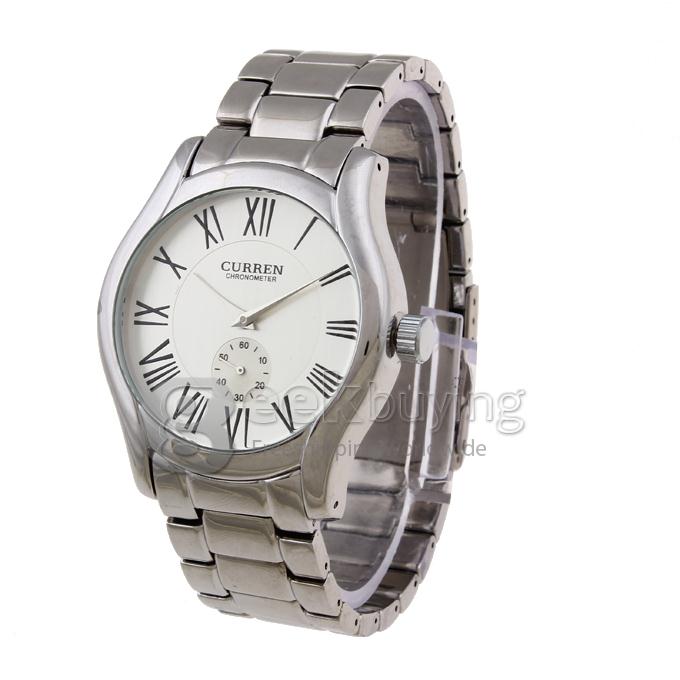 CURREN 8061 Stainless Steel Men's Fashion & Casual Watches - Silver