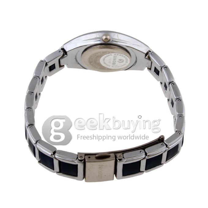 SINOBI 3078 Stainless Steel Women's Fashion & Casual Watches - Silver + Black