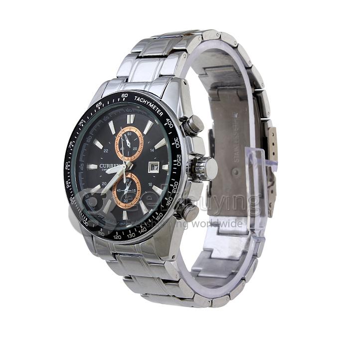 CURREN 8010 Stainless Steel Men's Fashion & Casual Watches - Silver