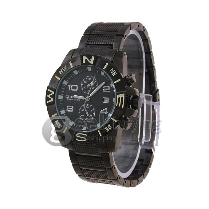 CURREN 8038 Stainless Steel Men's Fashion & Casual Watches - Black