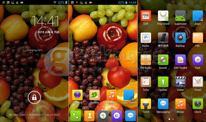 JIAYU G3T 4.5 inch IPS Retina Corning Gorilla Glass Screen MTK6589T Quad Core Smart Phone 720P 1G/4G 8.0MP Camera Android 4.2 3G/GPS-Black