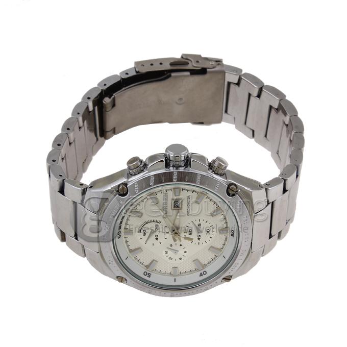CURREN 8042 Stainless Steel Men's Fashion & Casual Watches - White + Silver