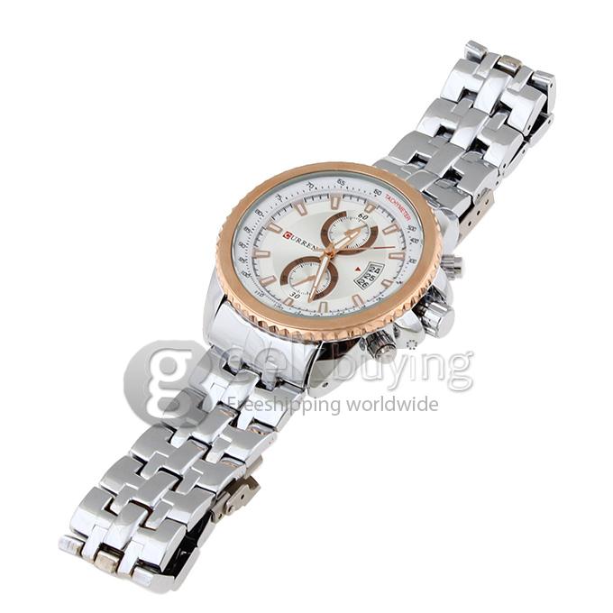 CURREN 8082 Stainless Steel Men's Fashion & Casual Watches - Silver