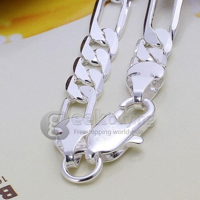 925 Sterling Silver 6MM Sideways Fashion Bracelet