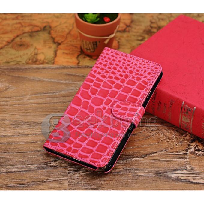 New Crocodile Pattern Wallet Leather Flip Case for Samsung Galaxy Note 3 III N9000 - Rose