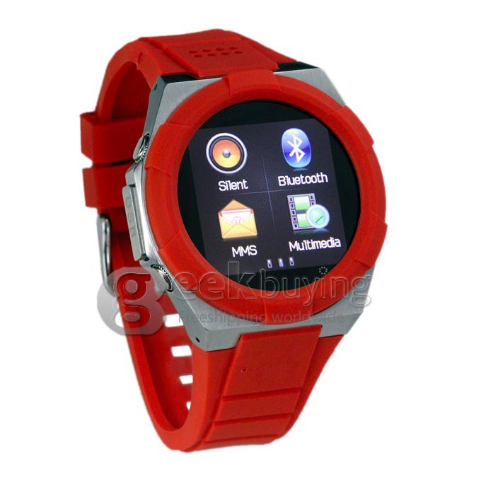 A6 1.54 inch Touch Screen MTK 6250 Watch phone Bluetooth/Sync Phonebook/Call/SMS/Anti Lost - Red