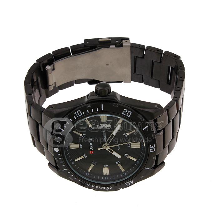 CURREN 8110 Stainless Steel Men's Fashion & Casual Watches - Black