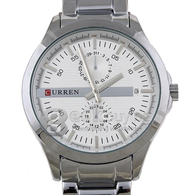 CURREN 8128 Stainless Steel Men's Fashion & Casual Watches - Silver