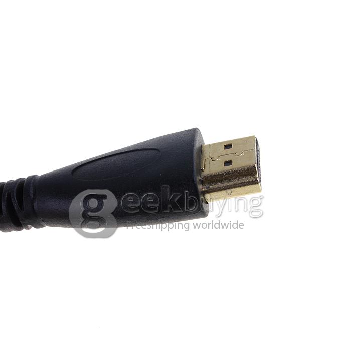 1M Micro HDMI to HDMI V1.4 Cable Male to Male for Smart Cell Phone/Tablet PC Monitor Cable for HDTV - Black