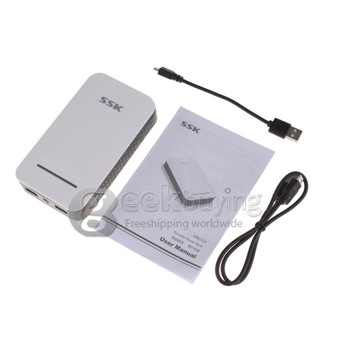 (SSK) 11000mAh Portable Power Bank External Battery Charger for Cell Phone